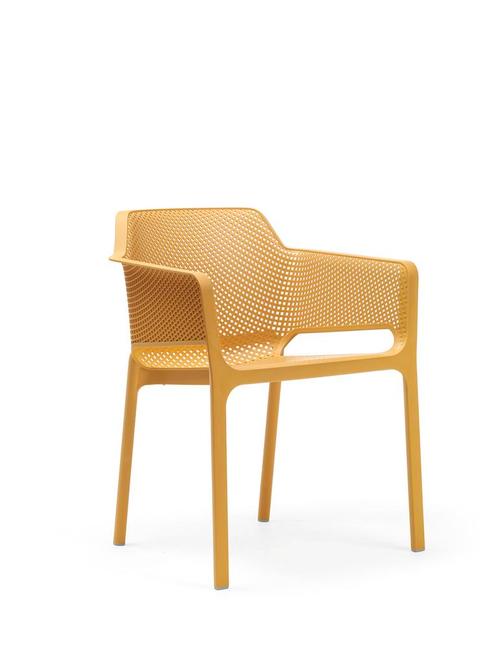 Nardi Net armleuningstoel van glasvezel - Antraciet, Tuin en Terras, Tuinsets en Loungesets, Ophalen of Verzenden