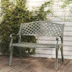 vidaXL Tuinbank 102 cm gietaluminium groen, Verzenden, Nieuw, Aluminium