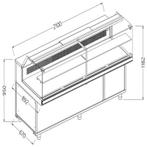 Statische gekoelde toonbankvitrine voor snacks_lage ruiten,, Verzenden, Nieuw in verpakking