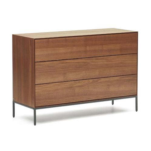 *WOONWINKEL* Kave Home Vedrana Walnoot Ladekast Strak Design, Huis en Inrichting, Kasten | Ladekasten, Nieuw, Verzenden