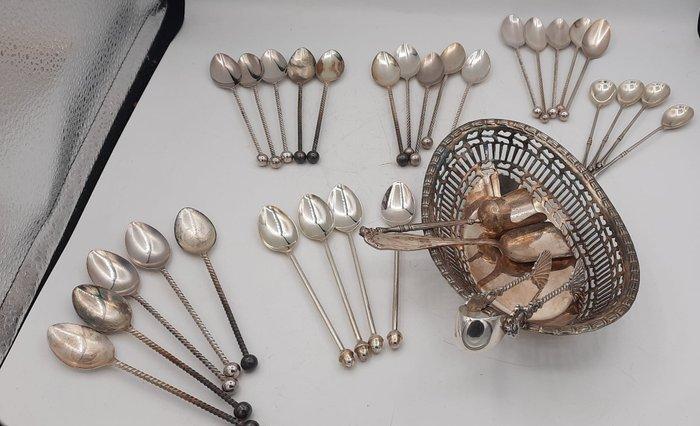 Eetservies - .800 zilver - Mix van Zilver Bestek, Antiek en Kunst, Antiek | Goud en Zilver