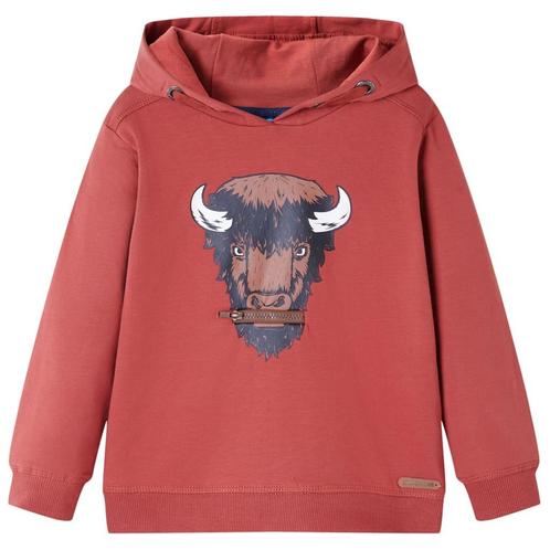 vidaXL Kindertrui met capuchon 140 roodbruin, Kinderen en Baby's, Kinderkleding | Overige, Nieuw, Verzenden
