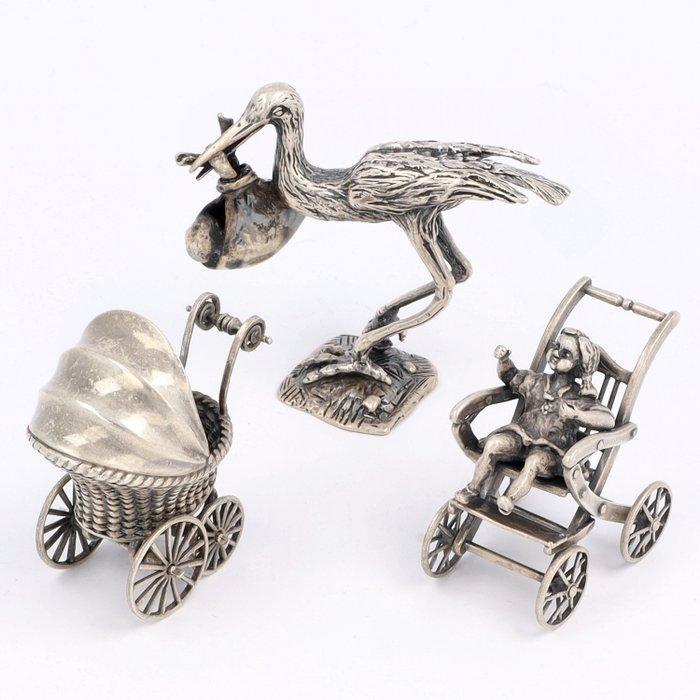 O.a. B. Peier, J. Niekerk - Kinderwagens en Ooievaar -, Antiek en Kunst, Antiek | Goud en Zilver