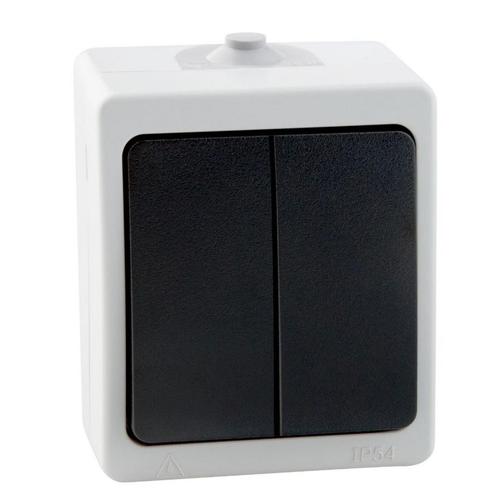 Duo tuimelschakelaar waterdicht - Opbouw, Hobby en Vrije tijd, Elektronica-componenten, Ophalen of Verzenden