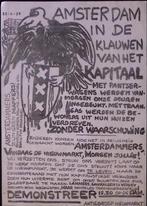 Demonstratie van krakers in Amsterdam op poster (Posters), Verzenden, Nieuw, Overige onderwerpen, Met lijst