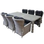 Marina lounge Bergamo dining tuinset 240x100xH75 cm, Ophalen of Verzenden, Nieuw, Wicker