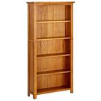 vidaXL Boekenkast met 5 schappen 70x22x140 cm massief, Huis en Inrichting, Verzenden, 100 tot 150 cm, Nieuw, 50 tot 100 cm