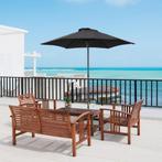 TRUUSK Parasol Ø196 Cm, Draaibare Parasol Met Kantelfunctie,, Verzenden, Nieuw