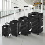 Kofferset Mila 4-delig met bagageweger en bagagelabels - zwa, Verzenden, Nieuw
