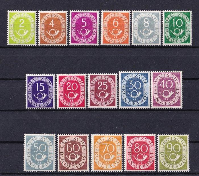 Duitsland, Bondsrepubliek 1951 - Complete Posthoorn-serie, Postzegels en Munten, Postzegels | Europa | Duitsland