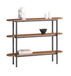 Luxe Industriële Consoletafel – 3 Vakken, Hout, Metaal 110cm, Antiek en Kunst, Verzenden