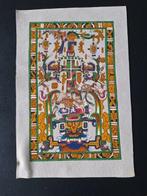 2 x Pyrografie op Leer - Graftombe Pakal en Tablero del