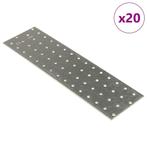 vidaXL Platen geperforeerd 20 st 2 mm 300x80 mm, Doe-het-zelf en Verbouw, Verzenden, Nieuw