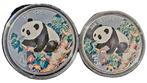 Chinese Panda 1998 gekleurd 1/2 en 1 oz koppeltje, Postzegels en Munten, Munten | Azië, Oost-Azië, Zilver, Losse munt, Verzenden