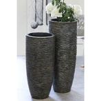 Poly/glasvezel plantenbak Giant antiek brons H.90cm, Verzenden, Nieuw