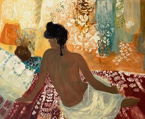 Nancy Delouis (1941) - Scène dintérieur, Antiek en Kunst, Antiek | Overige Antiek