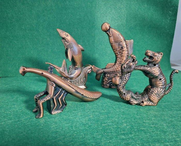 WZ - Zonder minimumprijs - Tafelaansteker - Brons, Verzamelen, Rookartikelen, Aanstekers en Luciferdoosjes