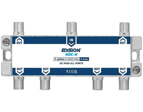 Edision signaal splitter 6-voudig 5-2400 Mhz, Computers en Software, Netwerk switches, Nieuw, Ophalen of Verzenden