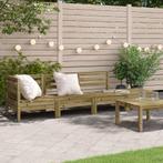 vidaXL Tuinbank 4-zits geïmpregneerd grenenhout, Verzenden, Nieuw
