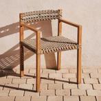 *WOONWINKEL* Kave Home Giverola Bohemian Tuinstoel Teakhout, Tuin en Terras, Tuinsets en Loungesets, Verzenden, Nieuw, Rotan