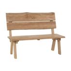 Tuinbank Boomstam 2-zits Teakhout 130 cm, Verzenden, Nieuw, Hout