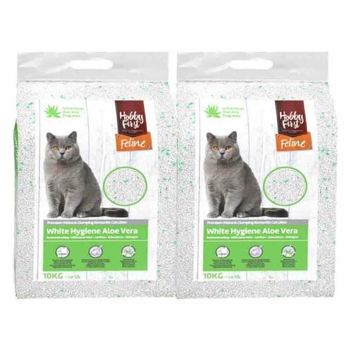 2x Hobby First Feline White Hygiëne Aloe Vera 12 liter, Dieren en Toebehoren, Katten-accessoires, Nieuw, Verzenden