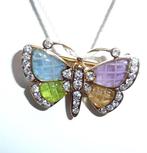 Hanger - 18 karaat Geel goud - 1.80ct. tw. Gemengde