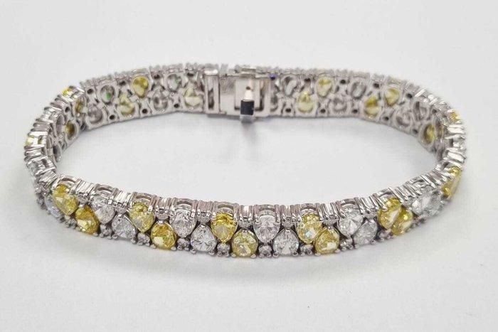Armband - 14 karaat Witgoud - 25.33ct. tw. Diamant, Sieraden, Tassen en Uiterlijk, Armbanden