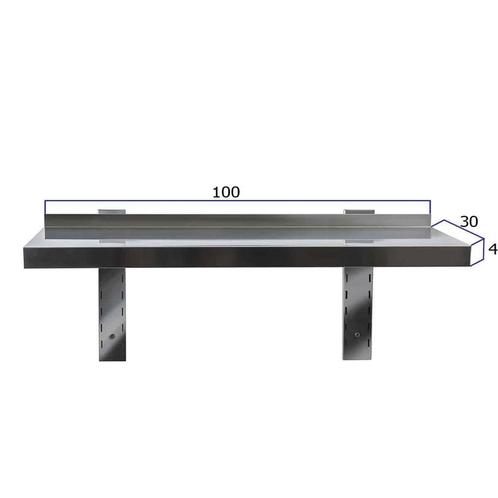 HCB Wandschap - 100 x 30 cm - RVS, Zakelijke goederen, Horeca | Keukenapparatuur, Nieuw in verpakking, RVS Meubilair, Verzenden