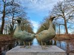 Beeldje - A pair of lifelike ducks - Brons