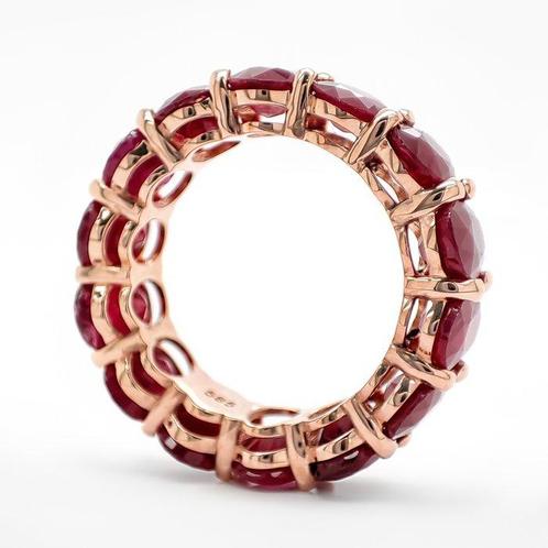 Ring - 14 karaat Roségoud - 14.83ct. tw. Robijn, Sieraden, Tassen en Uiterlijk, Ringen