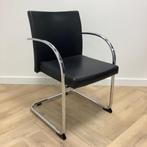 Artifort design stoelen, Wolfgang Mezger, zwart leder -, Huis en Inrichting, Stoelen, Gebruikt, Zwart, Leer, Ophalen of Verzenden