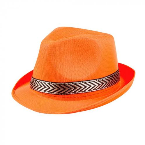 Hoed neon oranje, Hobby en Vrije tijd, Feestartikelen, Nieuw, Ophalen of Verzenden
