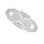 Broche Platina - 6.40ct. tw. Diamant (Natuurlijk), Sieraden, Tassen en Uiterlijk, Antieke sieraden