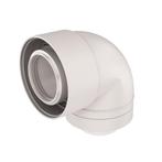 UbiFit Bocht 87° Push-Fit Conc PP/KS 60/100 wit, Doe-het-zelf en Verbouw, Ophalen of Verzenden, Nieuw