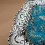 Beursje met zilveren handvat | 1907 (vintage accessoires), Antiek en Kunst, Antiek | Goud en Zilver, Ophalen of Verzenden, Zilver