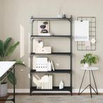 vidaXL Boekenkast 5-laags 80x30x154 cm bewerkt hout zwart, Huis en Inrichting, Verzenden, Nieuw, Overige houtsoorten