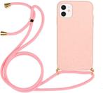 iPhone 13 Mini Crossbody TPU Hoesje met Koord Roze, Ophalen of Verzenden, Nieuw