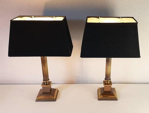 Herda - Tafellamp - Bronskleurig messing - Twee vintage, Antiek en Kunst, Curiosa en Brocante