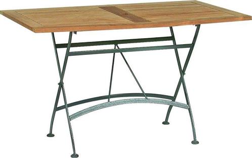 4 Seasons Outdoor Darwin tafel antraciet met teak blad 120 x, Tuin en Terras, Tuinsets en Loungesets, Ophalen of Verzenden