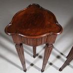 Stel van 2 Luikse pedestals met uittrekbaar blaadje voor een, Antiek en Kunst, Ophalen of Verzenden