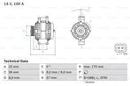 Dynamo / Alternator OPEL ASTRA G (2.2 16V), Auto-onderdelen, Motor en Toebehoren, Nieuw, Ophalen of Verzenden
