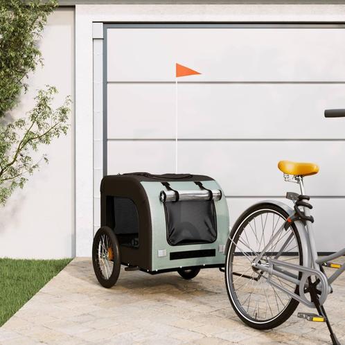 vidaXL Hondenfietstrailer oxfordstof en ijzer grijs en zwart, Dieren en Toebehoren, Overige Dieren-accessoires, Nieuw, Verzenden