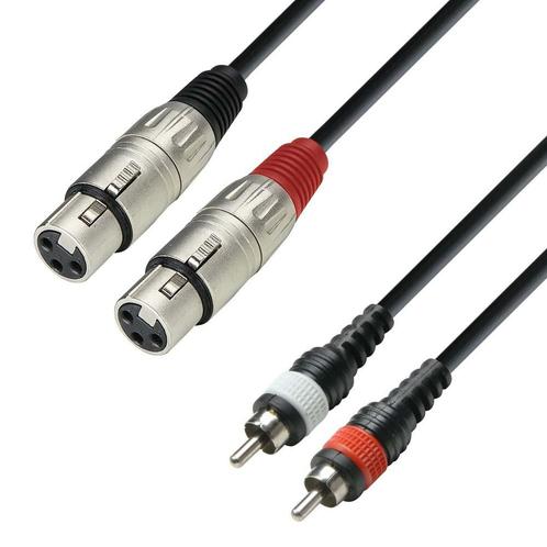 Adam Hall 3 Star TFC 0100 verloopkabel 2x XLR female naar 2x, Muziek en Instrumenten, Kabels en Stekkers, Nieuw, Ophalen of Verzenden