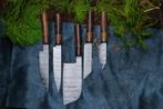 Keukenmes - Chefs knife - hout en handgemaakt gevouwen, Antiek en Kunst