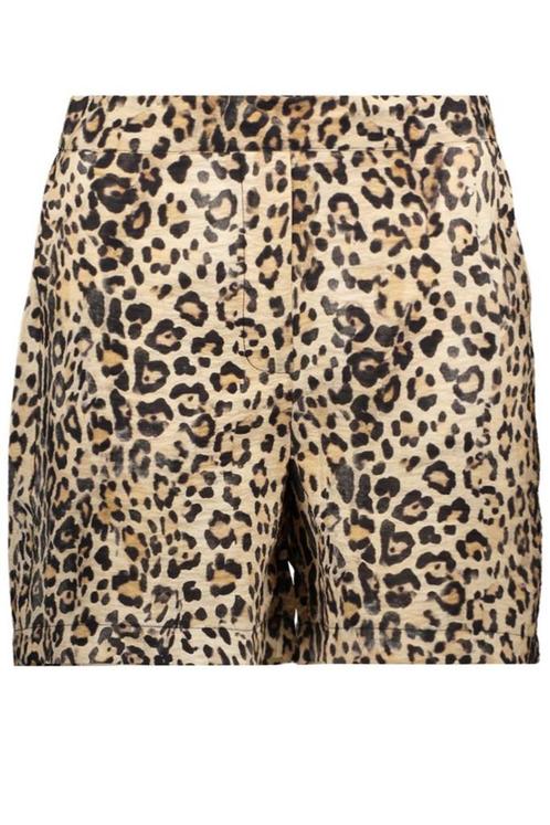 -23% Geisha  Geisha shorts leopard 51245-20 720 sand black, Kleding | Dames, Broeken en Pantalons, Beige, Nieuw, Verzenden
