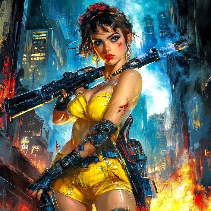 L.A French (1992) - War Game, Antiek en Kunst, Kunst | Designobjecten