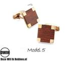 Houten manchetknopen Model 5, Sieraden, Tassen en Uiterlijk, Manchetknopen, Verzenden, Nieuw