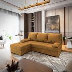 *SALE* Slaapbank/Hoekbank met opbergruimte Rio Okergeel €449, Huis en Inrichting, Verzenden, Hoekbank, 75 tot 100 cm, 200 tot 250 cm