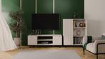 Tv meubel FOCUS - 155x40x48 cm - zwarte pootjes - crème, Antiek en Kunst, Antiek | Tv's en Audio, Ophalen of Verzenden